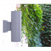 Aplica de exterior 10W cu bec LED, 2x5 W, IP65, gri, lumina calda