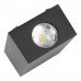 Aplica LED de perete Interior/Exterior Techstar®, Putere 2W, Culoare Lumina 4000K, 600 lm, 9x6 cm, IP 65, Negru