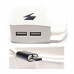 Incarcator Universal Usb cu 2 Porturi Luminate si Cablu Micro Usb culoare Albastru