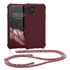 Bumper kwmobile pentru Apple iPhone 11, Silicon, Visiniu, 53838.187 Bumper kwmobile pentru Apple iPhone 11, Silicon, Visiniu, 53838.187