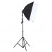 Set de lumini pentru studio cu 2 softbox 50x70, becuri neutre 2 x 150W, 2 trepiede 200cm 2 Panze de difuzie