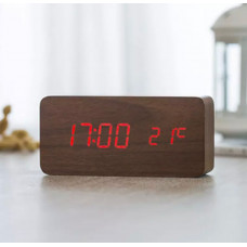 Ceas Birou Led, Wood Style, Afisare Temperatura, Data, Alarma, Lemn A048 - Maro Ceas Birou Led, Wood Style, Afisare Temperatura, Data, Alarma, Lemn A048 - Maro