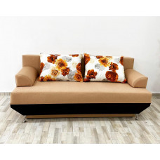 Canapea Andreea FB, culoare crem / maro, 190 x 90 cm