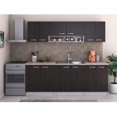 Bucatarie Bella 220 cm, culoare magia (wenge), blat termic