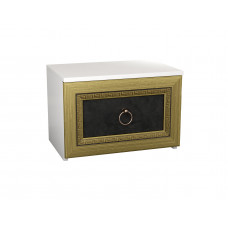 Set 2 noptiere Deluxe, culoare alb / negru, 53 x 36 x 36 cm Set 2 noptiere Deluxe, culoare alb / negru, 53 x 36 x 36 cm