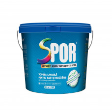 Vopsea lavabila, interior, antimucegai, baie si bucatarii, 4 L, Spor Vopsea lavabila, interior, antimucegai, baie si bucatarii, 4 L, Spor