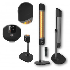 Incalzitor cu infrarosu pentru terase LUXEVA PRO FR 2500W, IP65, mobil, 6 trepte putere, termostat, temporizator, telecomanda, negru, husa inclusa! Incalzitor cu infrarosu pentru terase LUXEVA PRO FR 2500W, IP65, mobil, 6 trepte putere, termostat, temporizator, telecomanda, negru, husa inclusa!