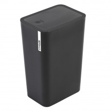 Cos de gunoi Feridras Erika, negru, 8l, capac push, pentru spatii inguste