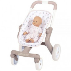 Carucior sport pentru papusi Smoby Baby Nurse Poussette Pop crem Carucior sport pentru papusi Smoby Baby Nurse Poussette Pop crem