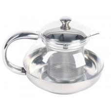 Ceainic sticla cu infuzor 600ml Lux