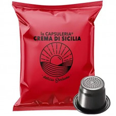 Cafea Crema di Sicilia, 10 capsule compatibile Nespresso, La Capsuleria
