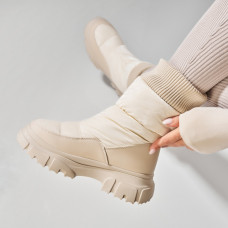 Cizme Dama Imblanite Bej din Piele Ecologica Celina Cizme Dama Imblanite Bej din Piele Ecologica Celina