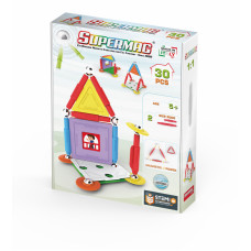 Set de constructie magnetic Supermag Projects House, 30 piese Set de constructie magnetic Supermag Projects House, 30 piese