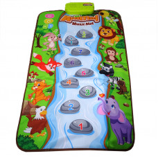 Covoras muzical cu animalute si numere, 79 x 40 cm, Salamandra Kids