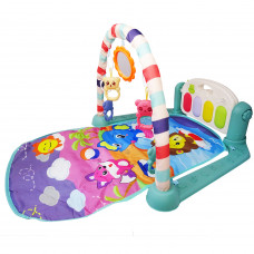 Centru Activitati Albastru, cu jucarii Zornaitoare, Oglinda, Pian cu Lumini si Sunete, Salamandra Kids