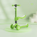 Trotineta Kick`n`Roll S7 2 in 1 cu sezut si roti luminoase verde