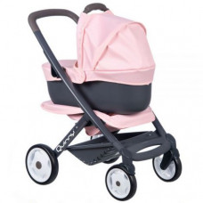 Carucior pentru papusi Smoby Quinny Combi 3 in 1 pink Carucior pentru papusi Smoby Quinny Combi 3 in 1 pink